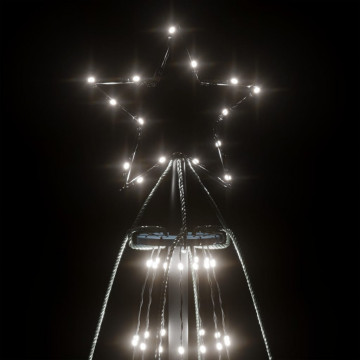 Brad de Crăciun conic, 1134 LED-uri, alb rece, 230x800 cm - Img 4