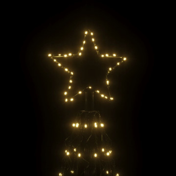 Brad de Crăciun conic, 1400 LED-uri, alb cald, 160x500 cm - Img 8