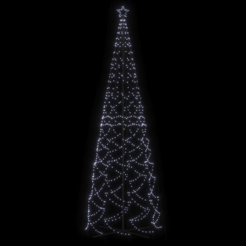 Brad de Crăciun conic, 1400 LED-uri, alb rece, 160x500 cm - Img 4