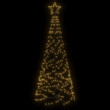 Brad de Crăciun conic, 200 LED-uri, alb cald, 70x180 cm - Img 4