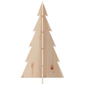 Brad de Crăciun din lemn decorativ, 80 cm, lemn de pin masiv - Img 4