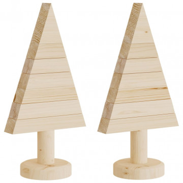 Brazi de Crăciun din lemn decorativi 2 buc. 30 cm lemn de pin - Img 2