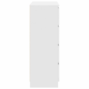 Bufetă albă 80x35x99 cm lemn prelucrat - Img 6