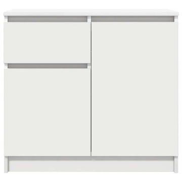Bufetă cu sertar alb 71x35x65 cm din lemn prelucrat - Img 5