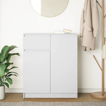 Bufetă cu sertar alb 71x35x84 cm din lemn prelucrat - Img 3