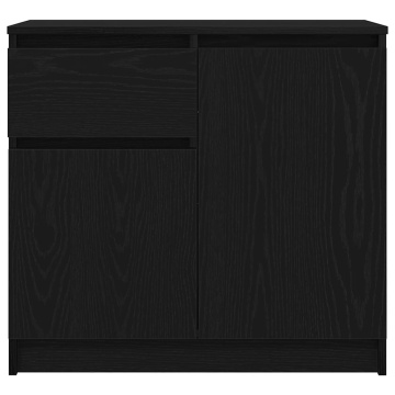 Bufetă cu sertar Stejar negru 71x35x65 cm Lemn prelucrat - Img 5