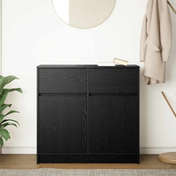 Bufetă cu sertar Stejar negru 80x34x76 cm Lemn prelucrat - Img 3