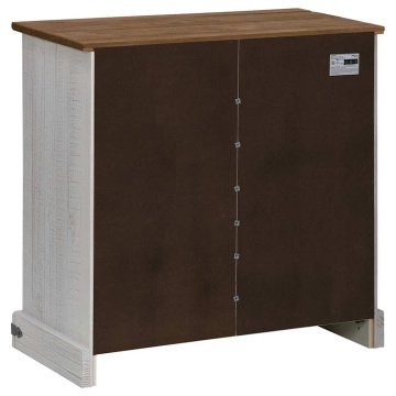 Bufetă HALDEN cu uşă glisantă alb 80x40x80 cm lemn masiv - Img 5