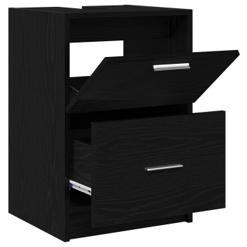 Cabinet chiuvetă Stejar Negru 40x37x59 cm Lemn tehnic - Img 4