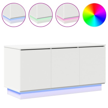 Cabinet TV Alb 100x38x49 cm Lemn Prelucrat - Img 3