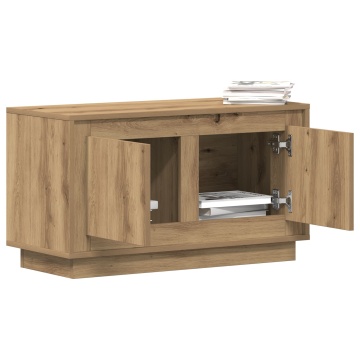 Cabinet TV Artisan Stejar 80x35x45 cm Lemn prelucrat - Img 3