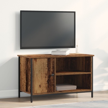 Cabinet TV Lemn vechi 80x40x50 cm Lemn îngineresc și Oțel - Img 1