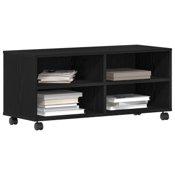 Cabinet TV Negru 90x35x35 cm Lemn prelucrat - Img 3