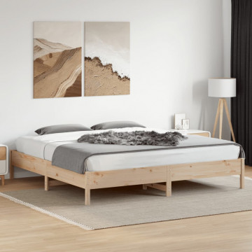 Cadru de pat, 180x200 cm, lemn masiv de pin - Img 3