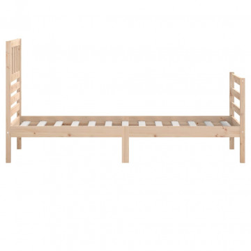 Cadru de pat, 90x200 cm, lemn masiv - Img 5