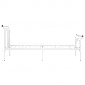 Cadru de pat, alb, 100x200 cm, metal - Img 3
