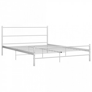 Cadru de pat, alb, 140 x 200 cm, metal - Img 2