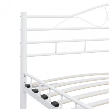 Cadru de pat, alb, 180 x 200 cm, metal - Img 6