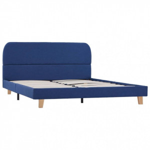Cadru de pat, albastru, 140 x 200 cm, material textil - Img 2