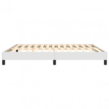 Cadru de pat box spring, alb, 180x200 cm, piele ecologică - Img 5