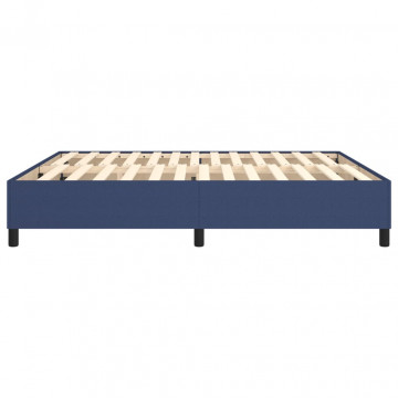Cadru de pat box spring, albastru, 160x200 cm, textil - Img 5