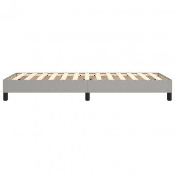 Cadru de pat box spring, gri deschis, 100x200 cm, textil - Img 5