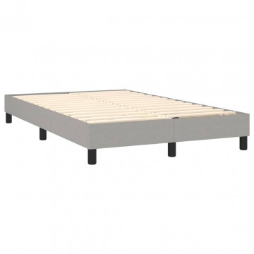 Cadru de pat box spring, gri deschis, 120x200 cm, textil - Img 4