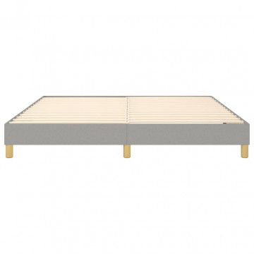 Cadru de pat box spring, gri deschis, 180x200 cm, textil - Img 8