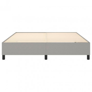 Cadru de pat box spring, gri deschis, 180x200 cm, textil - Img 8