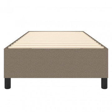 Cadru de pat box spring, gri taupe, 100x200 cm, textil - Img 8