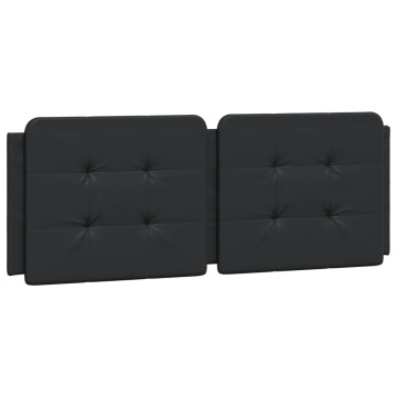 Cadru de pat cu lumini LED, negru, 120x200 cm, piele ecologică - Img 6
