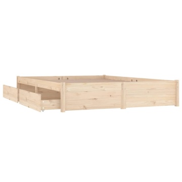 Cadru de pat cu sertare Super King, 180x200 cm - Img 6