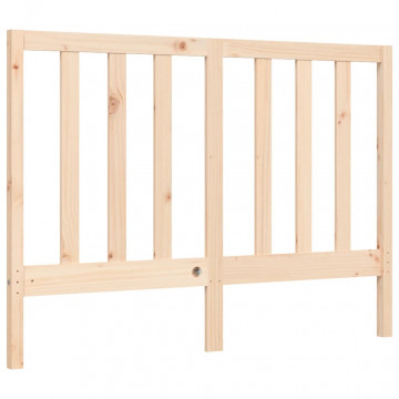 Cadru de pat cu tăblie 4FT, dublu mic, lemn masiv - Img 7
