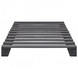 Cadru de pat din paleți, gri, 90 x 200 cm, lemn masiv de pin - Img 3