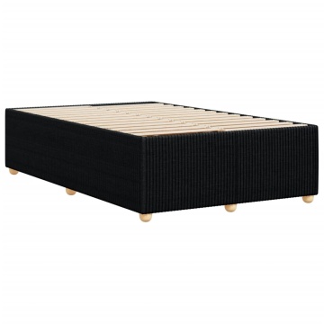 Cadru de pat fără saltea Negru 120x190 cm țesătură - Img 5