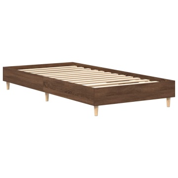 Cadru de pat fără saltea Stejar maro 90x190 cm lemn prelucrat - Img 4