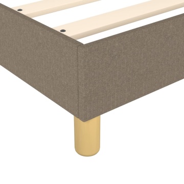 Cadru de pat fără saltea Taupe 80x200 cm țesătură - Img 6
