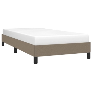 Cadru de pat fără saltea Taupe 80x200 cm țesătură - Img 3