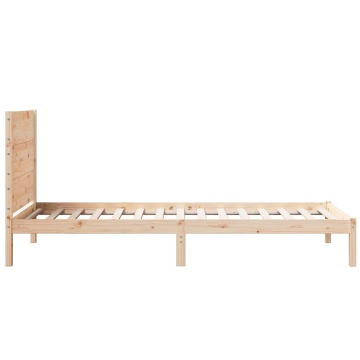 Cadru de pat foarte lung fără saltea, 90x220 cm, lemn masiv - Img 8
