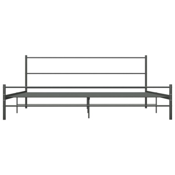 Cadru de pat, gri, 180 x 200 cm, metal - Img 3