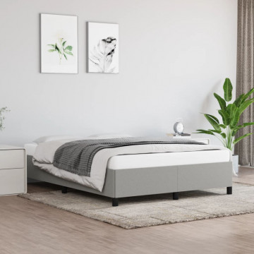 Cadru de pat, gri deschis, 140x200 cm, material textil - Img 1