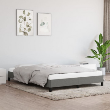Cadru de pat, gri închis, 140 x 200 cm, material textil - Img 1