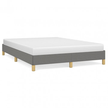 Cadru de pat, gri închis, 140x190 cm, material textil - Img 2
