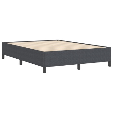 Cadru de pat Gri închis 160x200 cm din material corduroy - Img 3