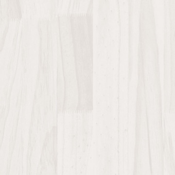 Cadru de pat mic dublu, alb, 120x190 cm, lemn masiv de pin - Img 6