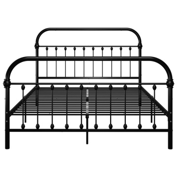 Cadru de pat, negru, 120 x 200 cm, metal - Img 3