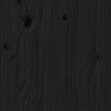 Cadru de pat, negru, 160x200 cm, lemn masiv de pin - Img 6