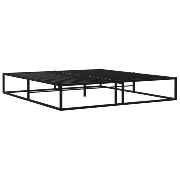 Cadru de pat, negru, 180 x 200 cm, metal - Img 2