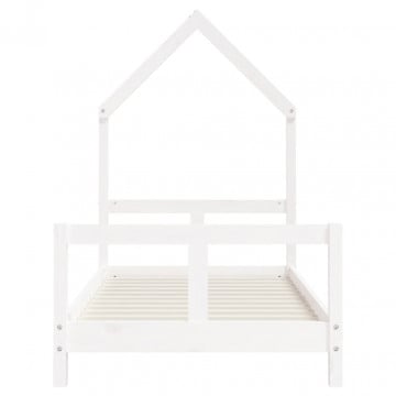 Cadru de pat pentru copii, 80x160 cm, lemn masiv de pin - Img 4