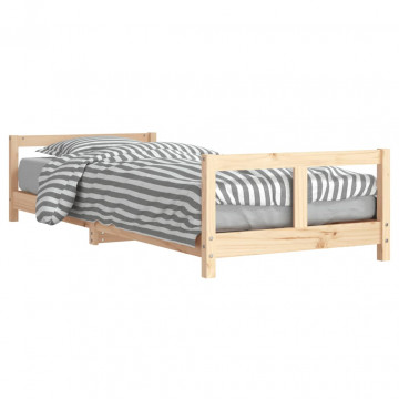Cadru de pat pentru copii, 80x200 cm, lemn masiv de pin - Img 2